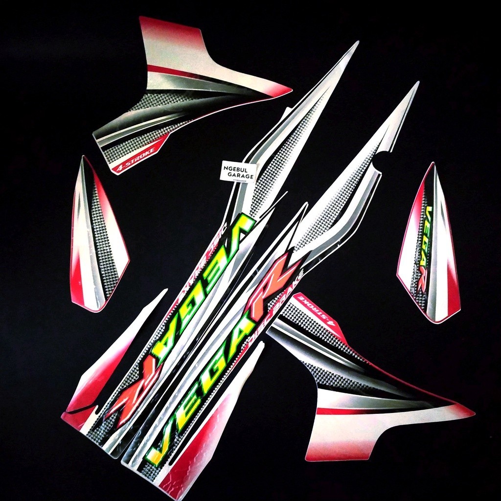 Jual Stiker Vega R 2004 Striping YAMAHA IMI PUTIH SILVER MERAH | Shopee ...