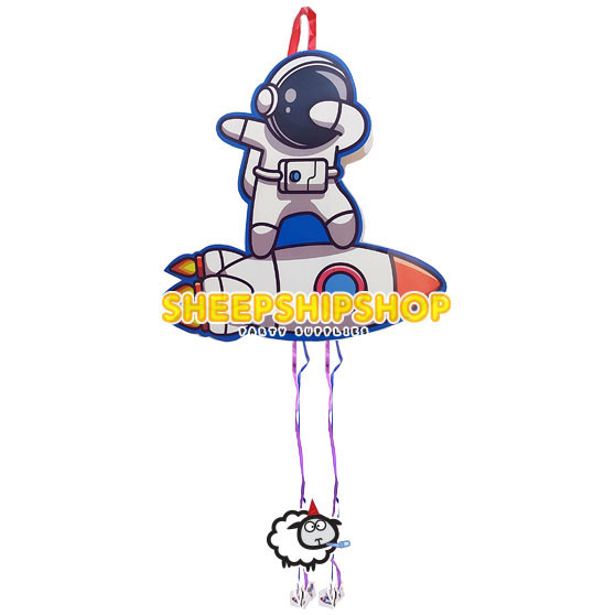 PINATA TARIK ASTRONOT Dekorasi Pesta Ulang Tahun Happy Birthday dan Mainan Anak-Anak