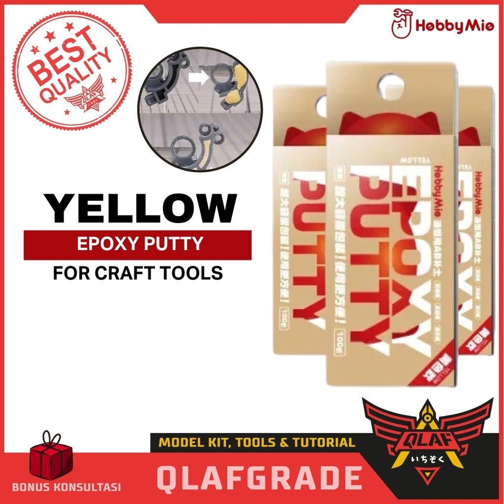 Jual Expoxy Putty YELLOW Hobby mio - kuning dempul craft tools | Shopee ...