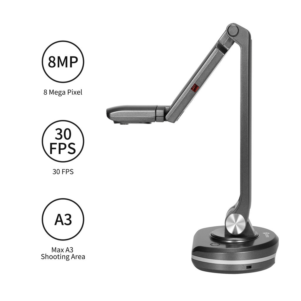 thumbnail image 2 of Generic 2-Pack JoyUsing V500S 8.0 MP Document Camera - 100x Digital Zoom Function Built In Microphone Autofocus Lens Flexible Arms And Get 1 Free N300 Streaming 3 0 Mp Web Camera 2 of 13