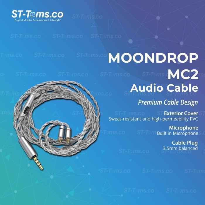 Jual Moondrop MC2 MC 2 IEM Cable With Mic 3.5mm 2Pin In Ear Monitor Cable Shopee Indonesia