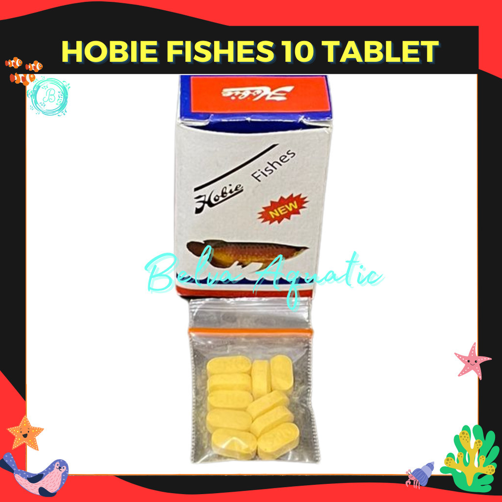 Jual Hobie Fishes 10 Tablet Vitamin Obat Stres Nafsu Makan Multivitamin