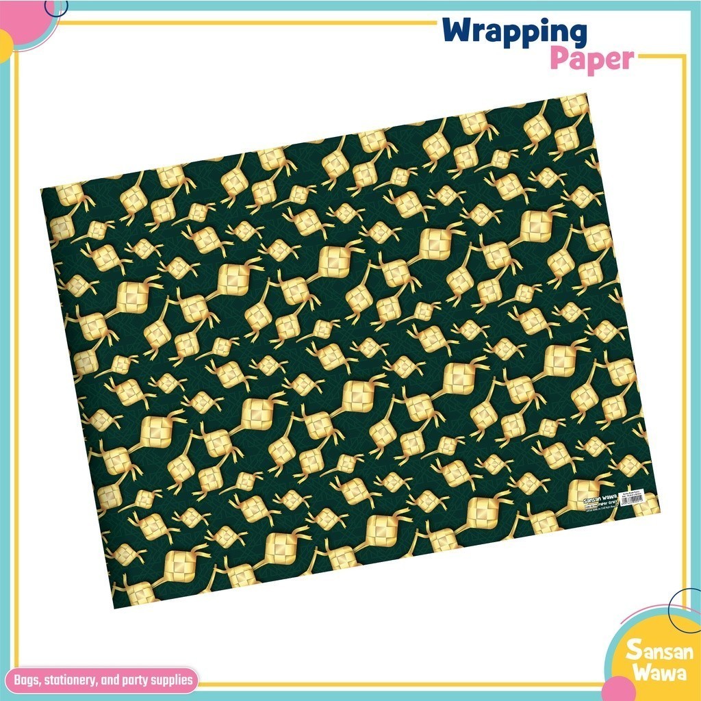 Jual (Paket 5 lembar) Motif Idul Fitri / lebaran / hari raya / ketupat ...