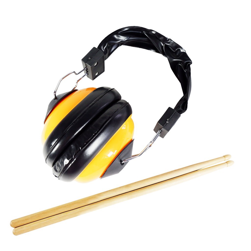 Jual Earmuff Pelindung Telinga BONUS Stick Drum Ukuran 5A 7A (1 SET 2 ...