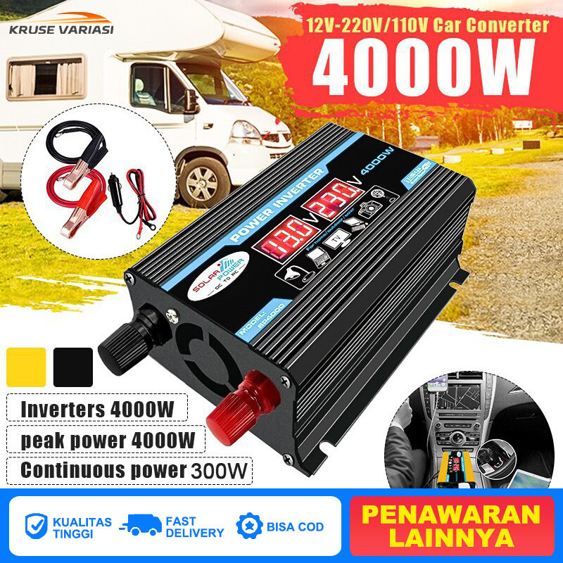 Jual Power Inverter 4000watt DC 12V to AC 220V Perubah Inverter ...