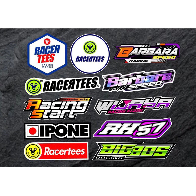 Jual sticker pack racing barbara racertees wijaya stiker helm motor ...