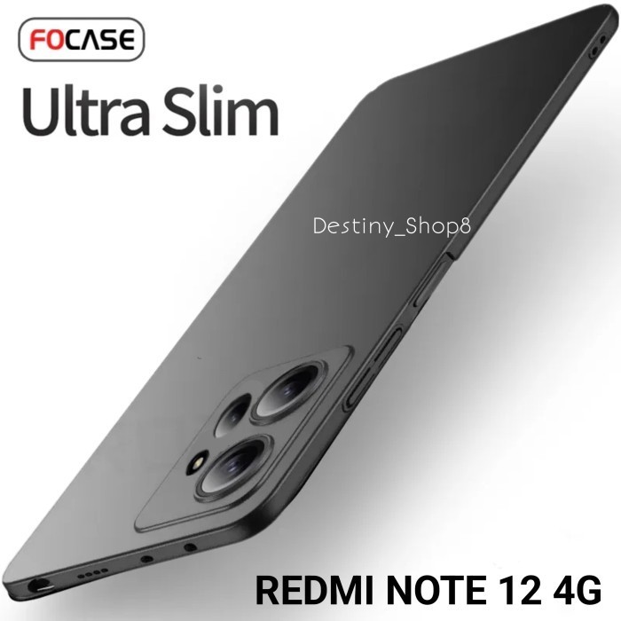 Jual CASE XIAOMI REDMI NOTE 12 4G MATTE CASE SOFT BLACK DOFF SLIM FIT ...