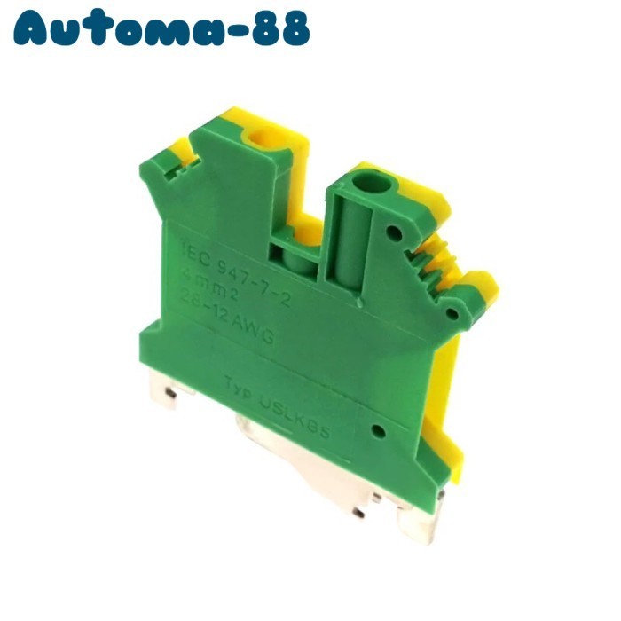 Jual USLKG-5 Grounding Terminal Block Din Rail Hijau-Kuning USLKG5 KK01 ...