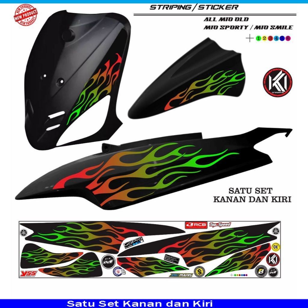 Jual STRIPING NEW VARIASI MOTIP API ELEGAN DAN SIMPEL LIST NEW MOTOR ...