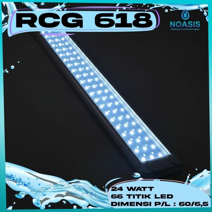 Jual LAMPU LED AQUARIUM LED RECENT RCG-618-SW 24 WATT 60 CM PUTIH ...