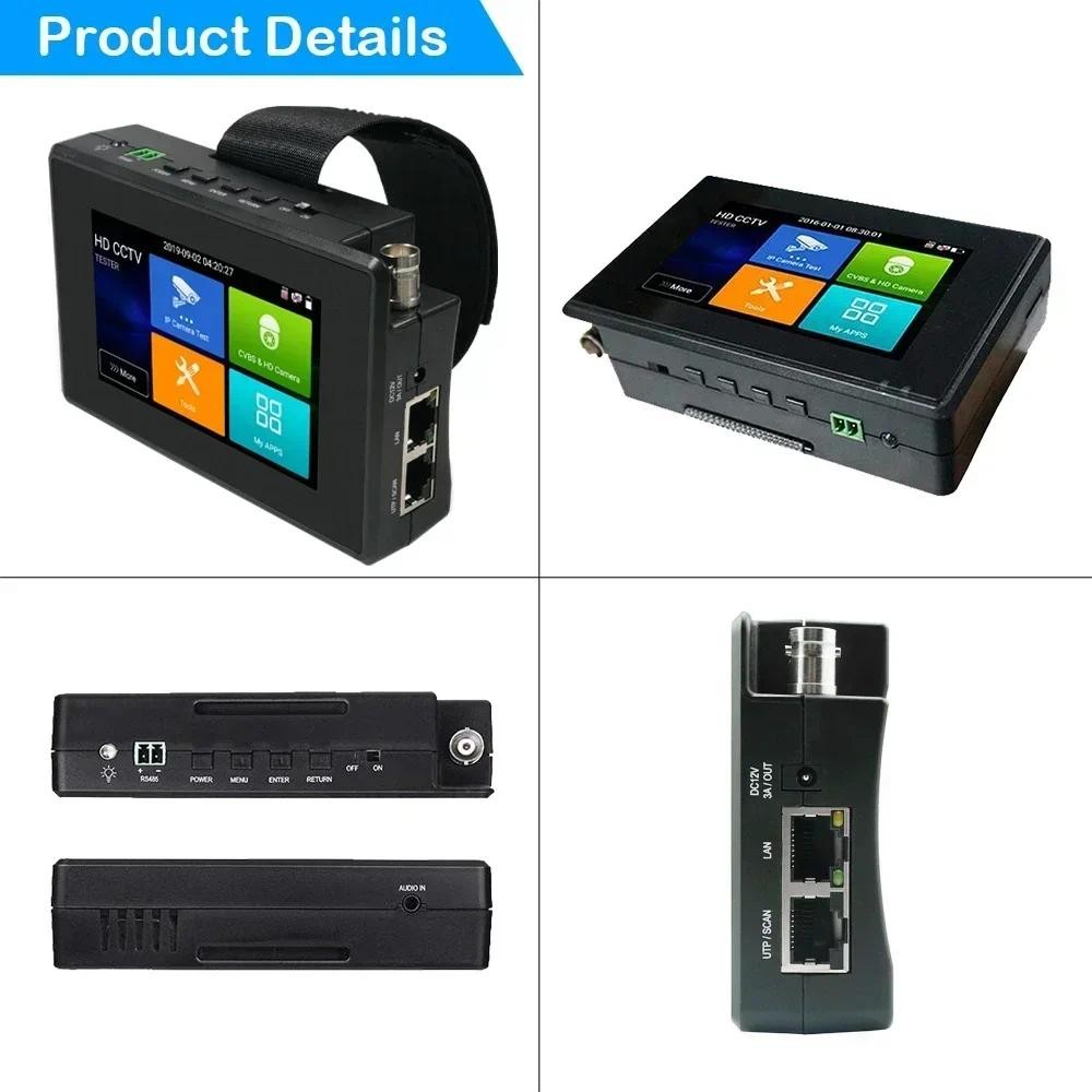 Jual To 4 Inch Wrist CCTV Tools H.265 AHD CVI TVI CVBS CCTV monitor for ...