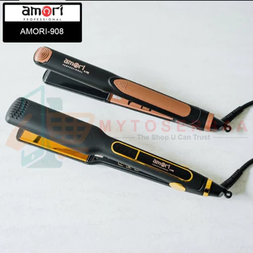 AMORI 908 Catokan Rambut Plat Lebar (Wide Plate) Dengan Nano Titanium Ceramic MCH Heater MY