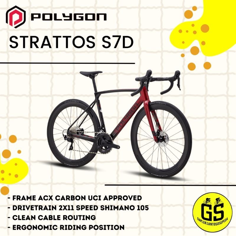 Jual Sepeda Balap Road Bike Polygon Strattos S7D FREE ONGKIR SELURUH ...