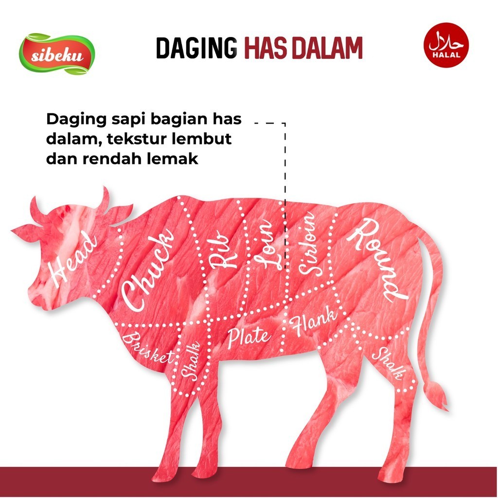 Jual Daging Sapi Has Dalam Lokal Halal 1Kg Frozen Food Import | Shopee ...