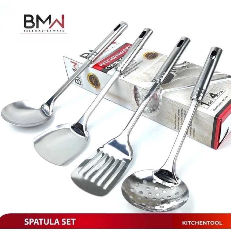 Jual Spatula sutil set 4 Pcs / Spatula Set Stainless Steel Alat Masak ...