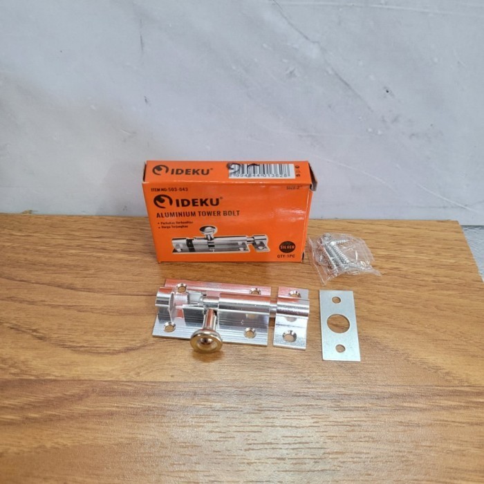 Jual Slot Kunci Pintu Geser IDEKU 2 INC Khrom / Gold Alumunium Grendel ...