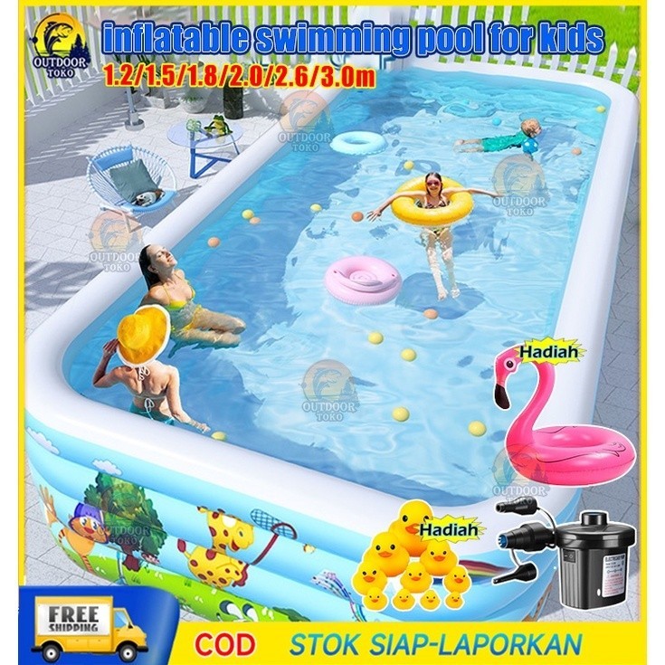 Jual 【# Beli 1 Dapat 7 #】Kolam Renang Anak Mandi Bola Kotak Alas ...