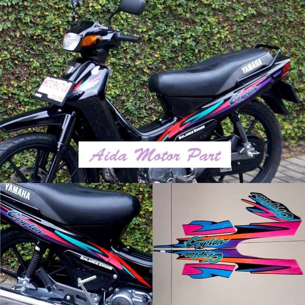 Jual Striping Stiker Polet List motor POLET yamaha crypton cripton 1997 ...