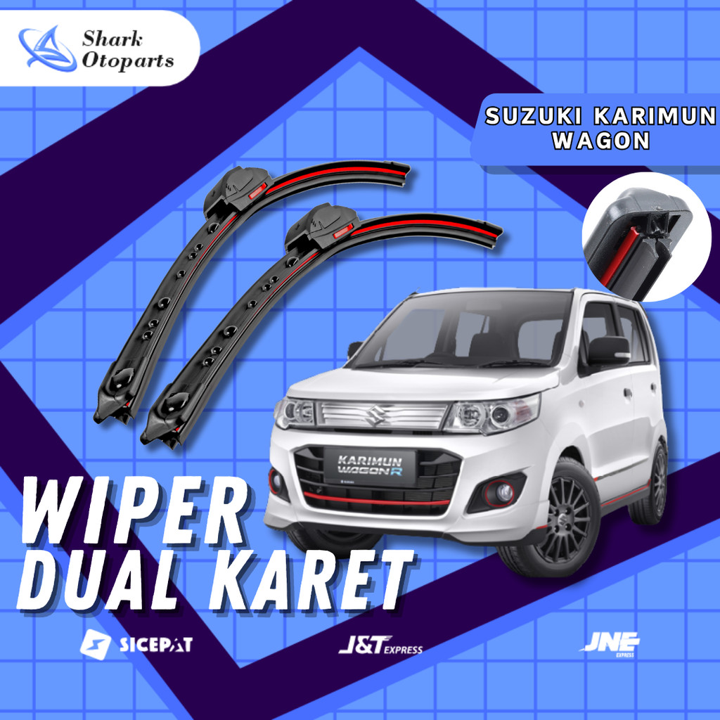 Jual 2 PCS Wiper Dual - Suzuki Karimun Wagon R - Wiper 2 Lapis Karet ...