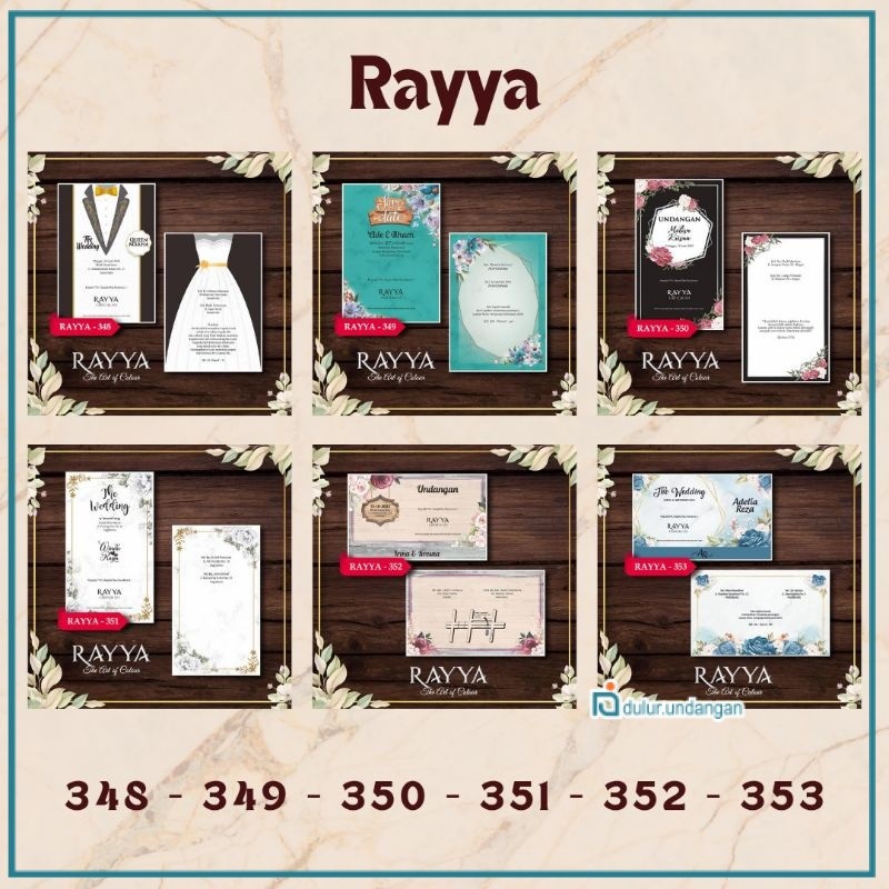 Jual Rayya 348, 349, 350, 351, 352, 353 Undangan Pernikahan / Ngunduh ...