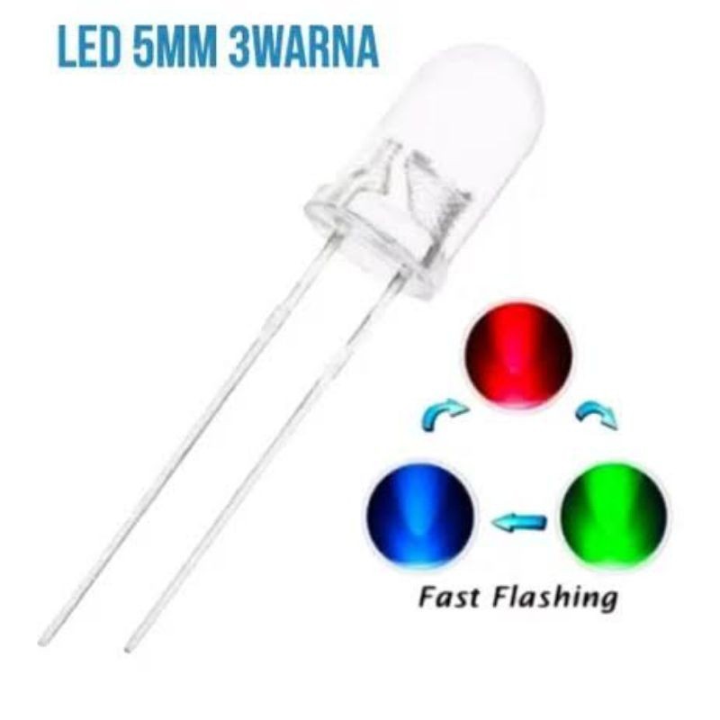 Jual Led Mm Rgb Warna Lampu Layangan Putih Merah Hijau Biru Mm