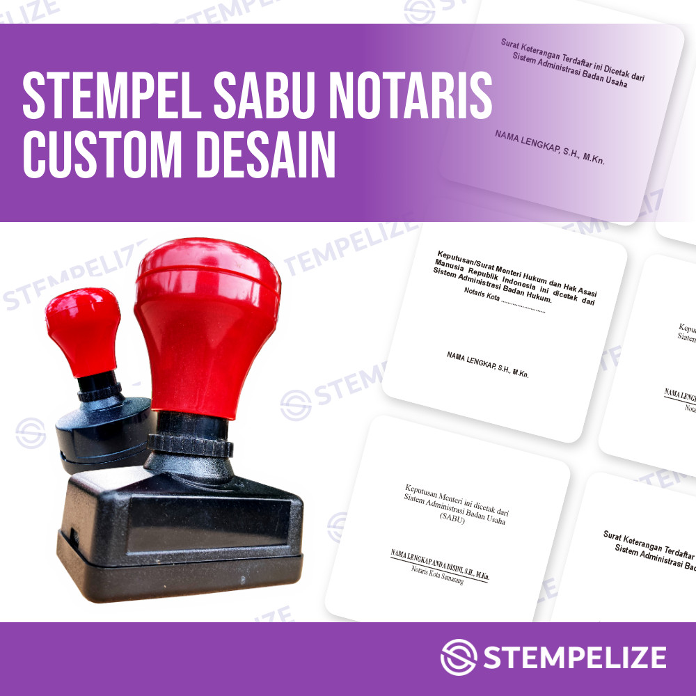 Jual Stempel SABU Notaris Custom Desain | Shopee Indonesia