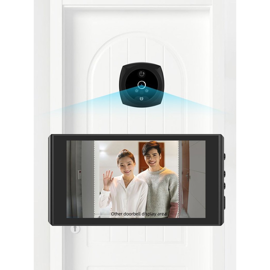 1080p Digital Door Viewer Wide Angle Peephole Camera App Monitoring