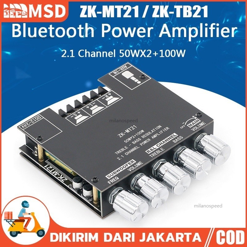 Jual Modul Ampli Audio ZK TB21 Stereo Bluetooth 5.0 Amplifier Board