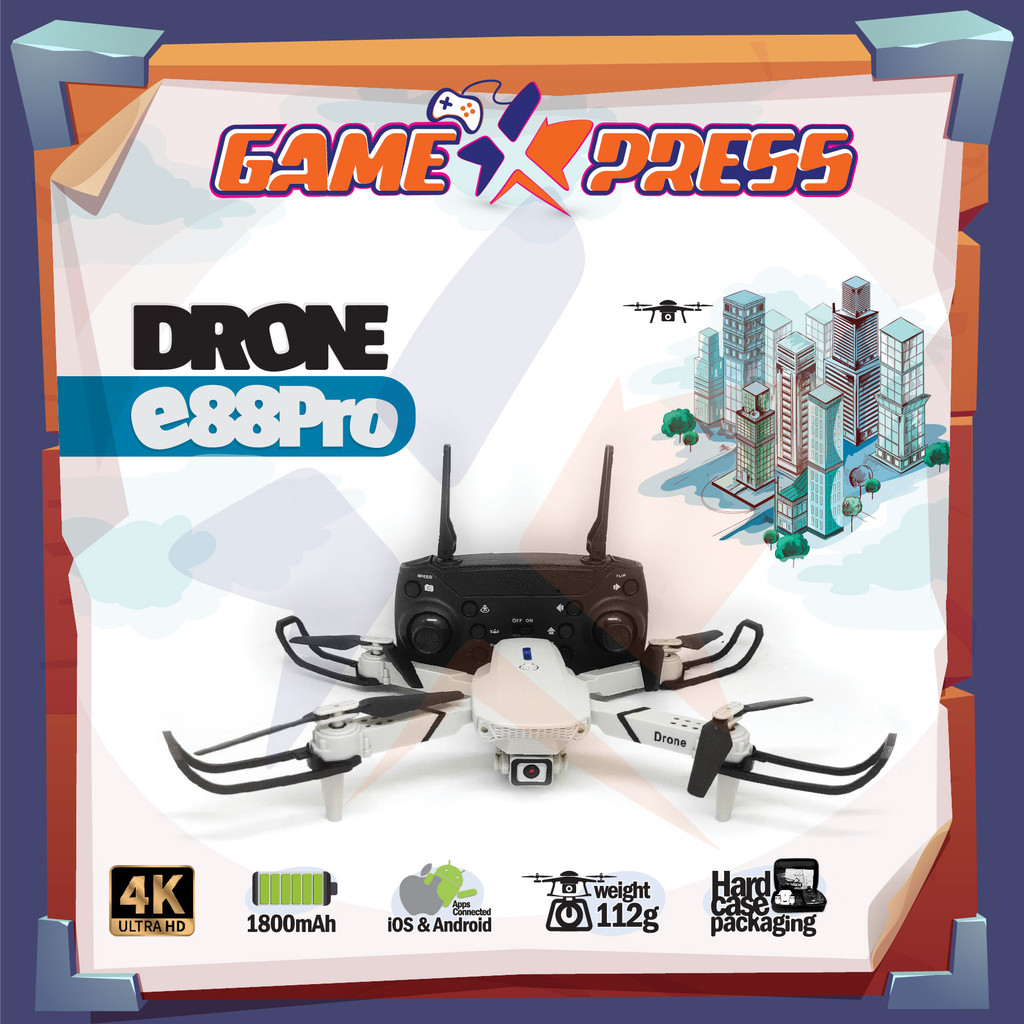 Jual Drone E88 pro 4K UltraHD Single Camera Foldable E88pro Drone Lipat ...