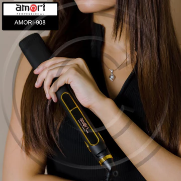 AMORI 908 Catokan Rambut Plat Lebar (Wide Plate) Dengan Nano Titanium Ceramic MCH Heater CO
