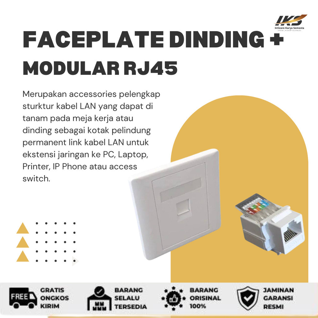 Jual Faceplate Wall Dinding Modular Rj45 Shopee Indonesia