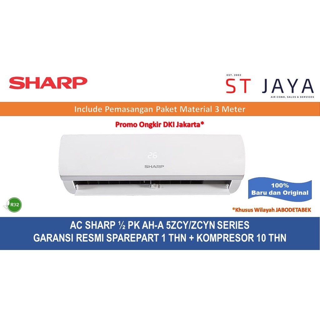 Jual Promo Spesial Pasang Ac Sharp Pk Ac Pk Ah Zcy Zcyn Low