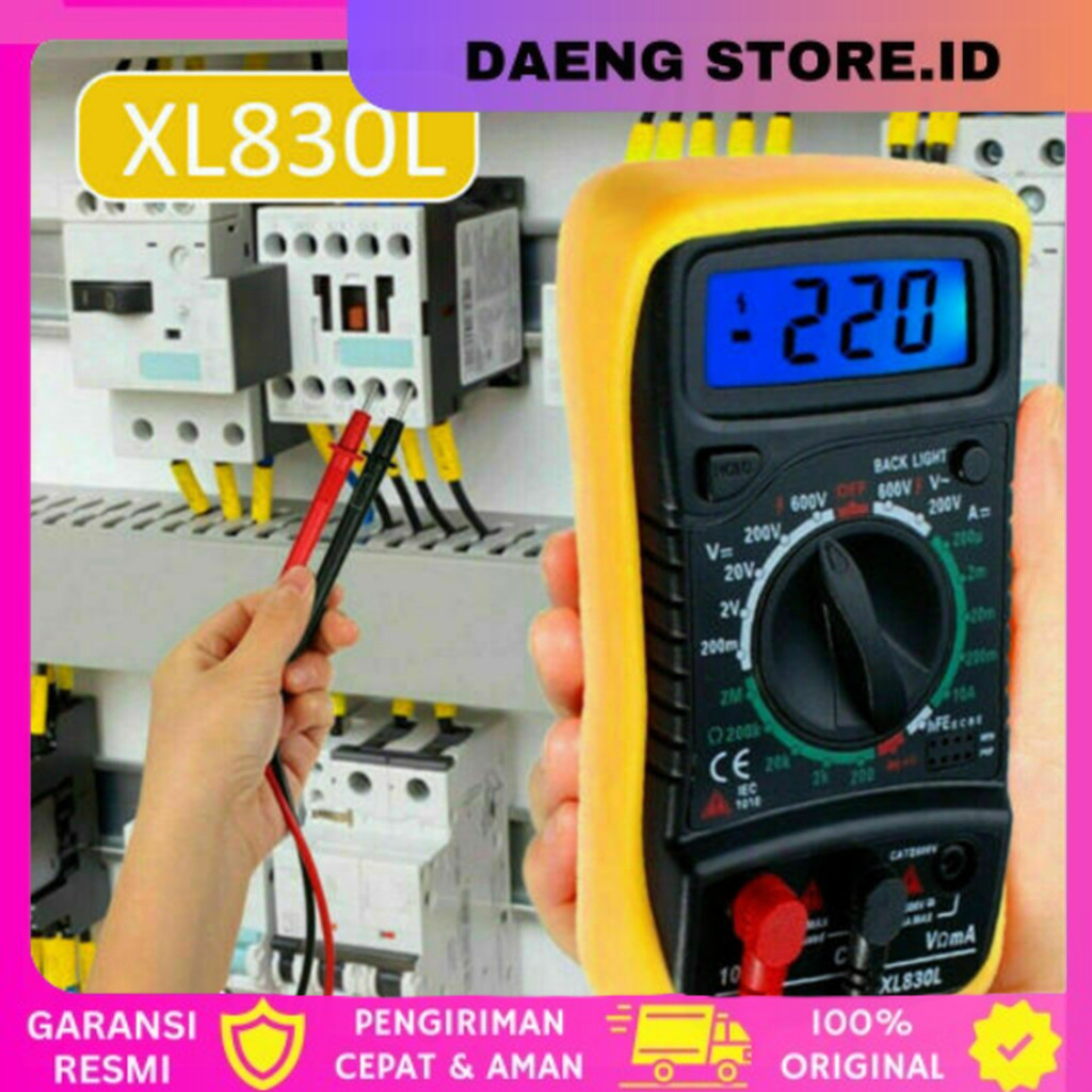 Jual COD XL830L Handheld Digital Multimeter LCD Backlight Portable AC ...