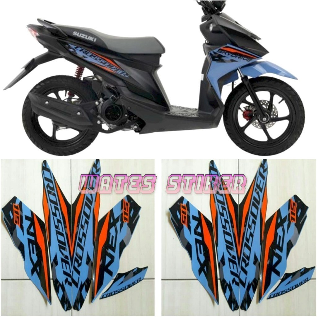 Jual Striping Decal Polet Sticker suzuki nex crossover 115 2021 hitam ...