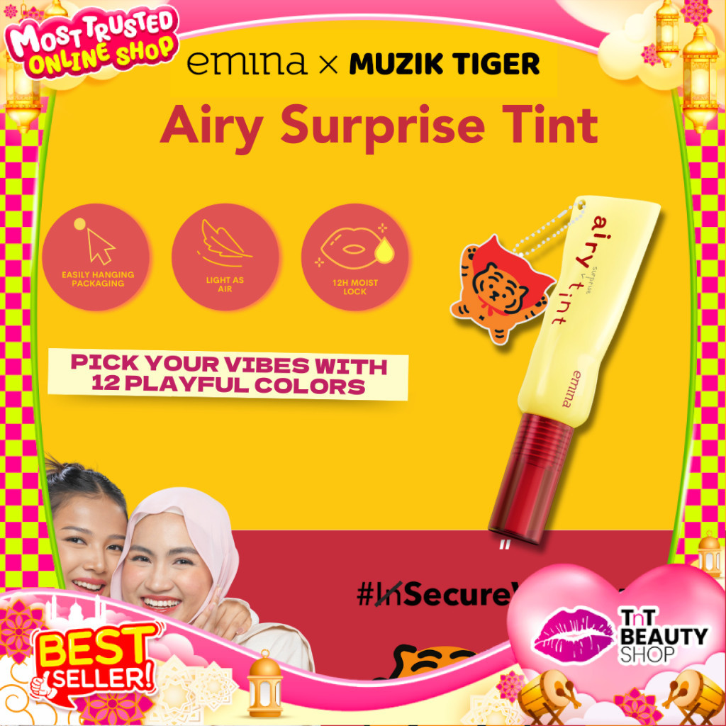 Jual Emina Airy Surprise Tint Collaboration 3g + Keychain Emina X Muzik ...