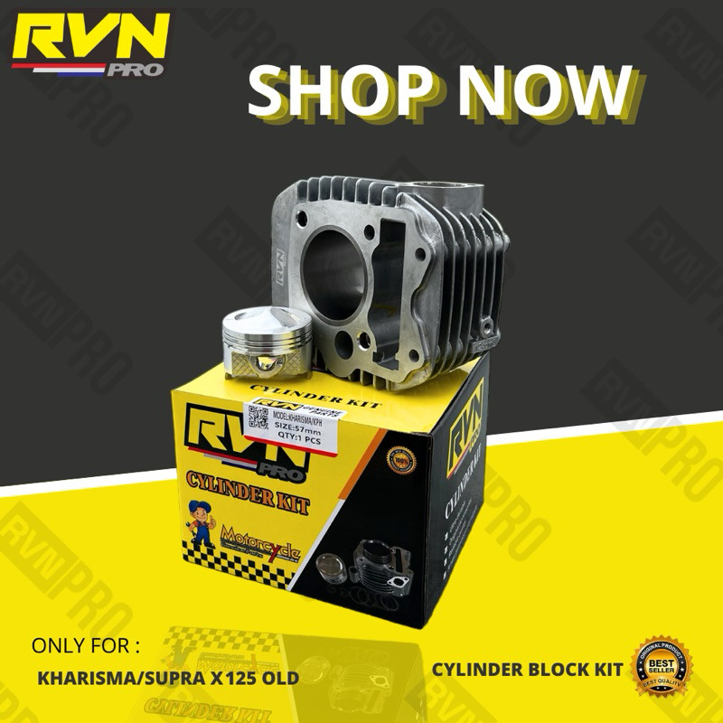 Jual RVN CYLINDER BLOK SEHER BORING KOMPLIT BORE UP SUPRA 125 OLD ...