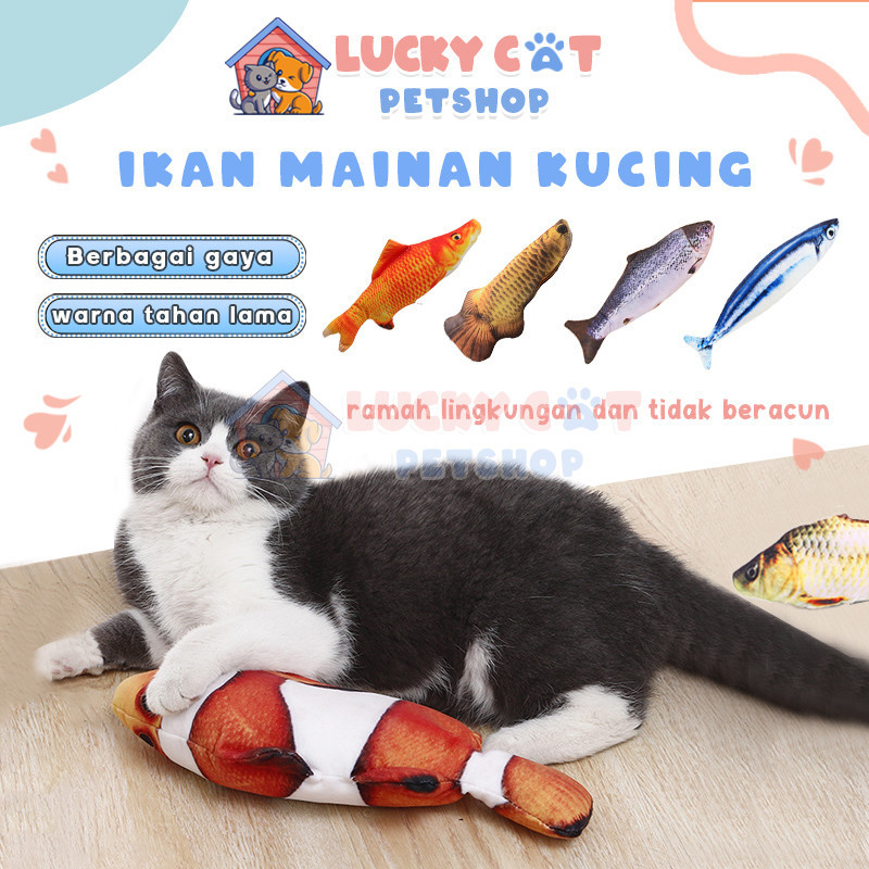 Jual Ikan Mainan Kucing Mainan Kucing Catnip Ikan Kucing Gigitan Kucing ...