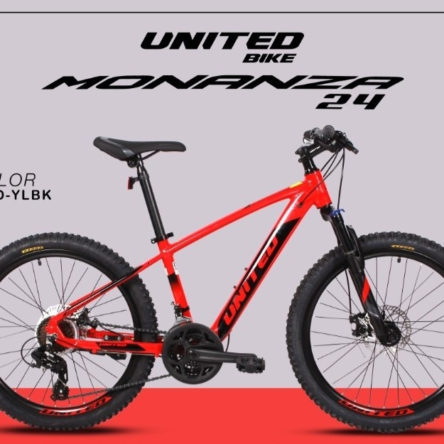 Jual Sepeda gunung united 24 inch MTB Monanza New Alloy 24 speed cakram ...