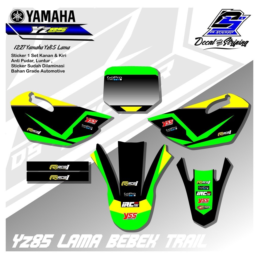 Jual 1227 Striping YZ85 Old Bebek Trail Modif Sticker Motocross ...