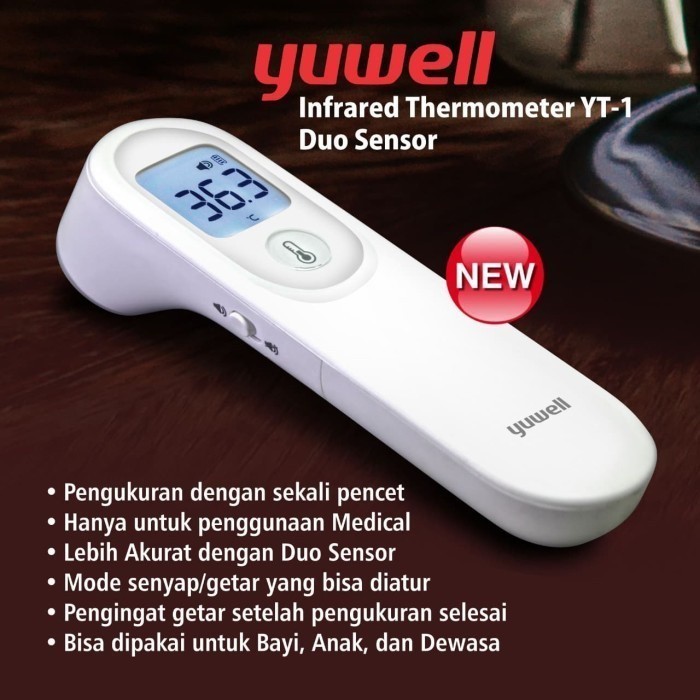 Jual Termometer Digital Head Yuwell Infrared YT-1 Duo Sensor | Shopee ...