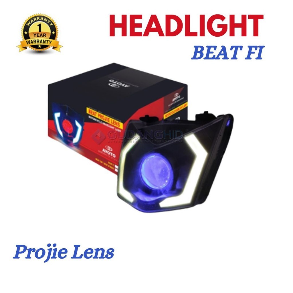 Jual Lampu Depan Beat Fi Esp Ayoto Headlamp Biled Projie Reflektor