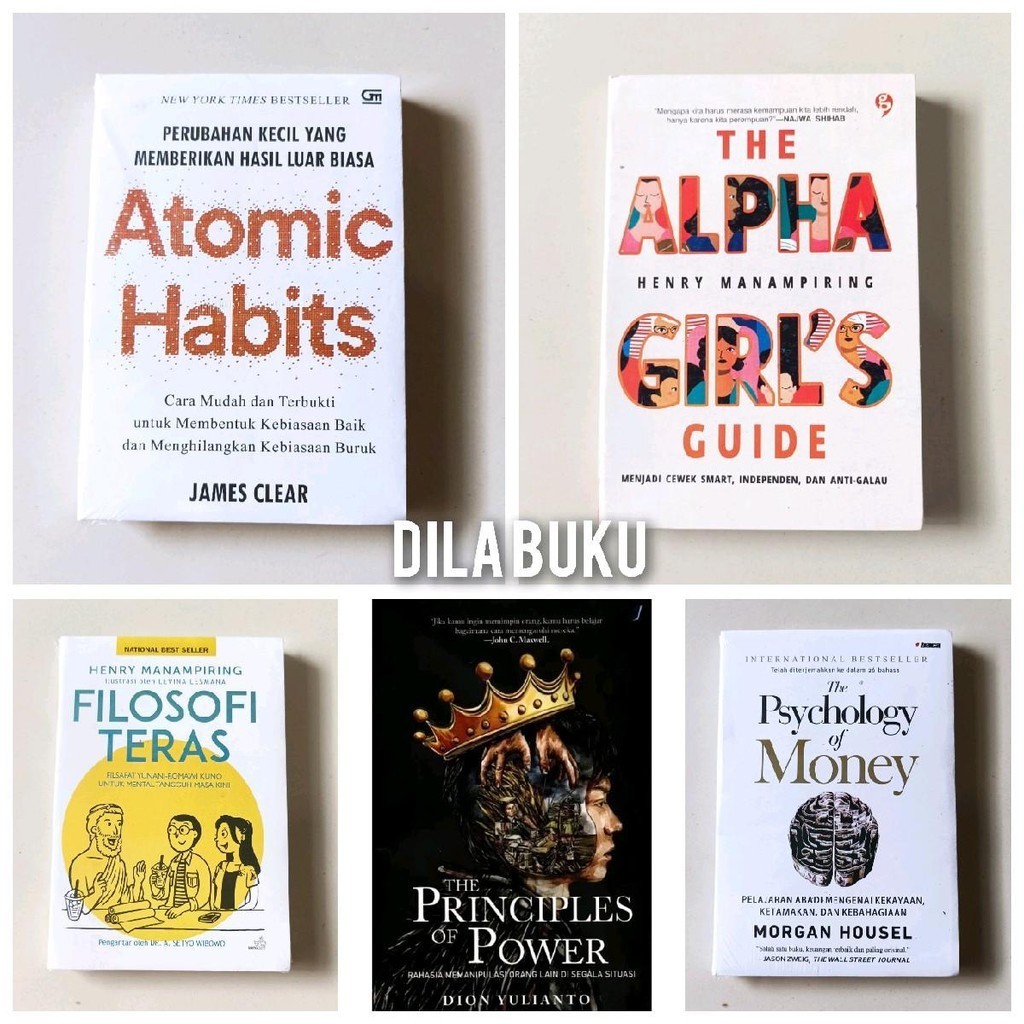 Jual 1 Paket 5 Buku Atomic Habits The Alpha Girls Guide Filosofi