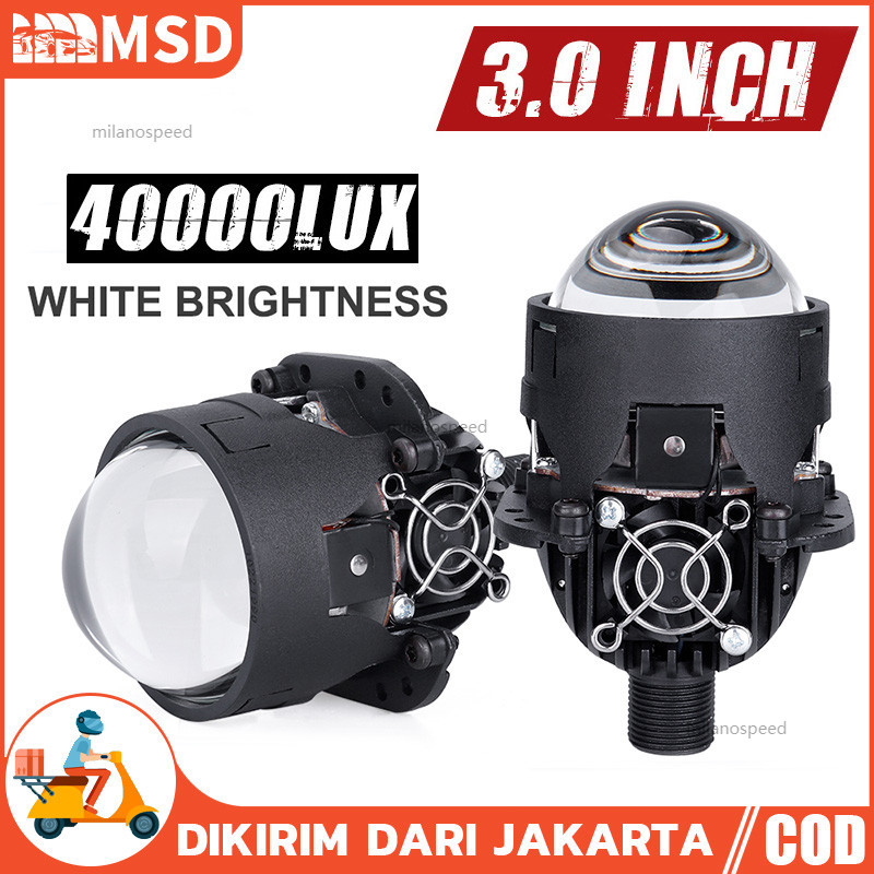 Jual BILED WST 3 INCH Fiber Karbon DC 55W/12V PROJECTOR LED BLUE LENS ...