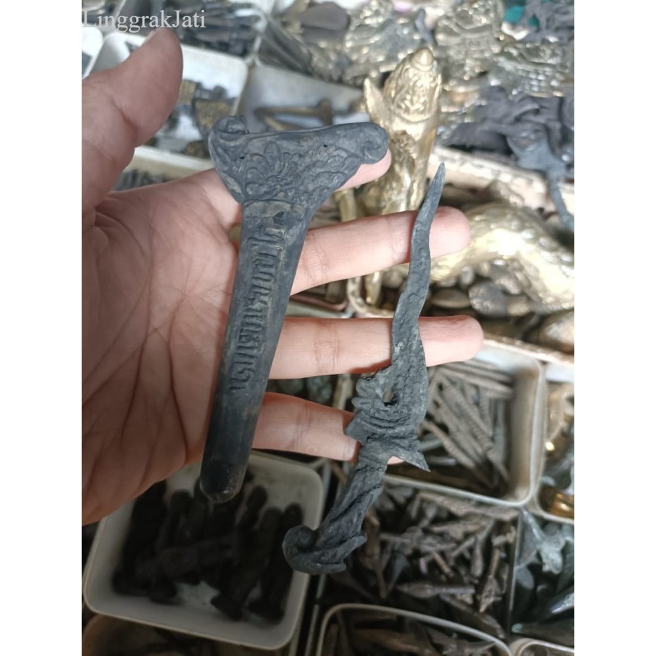 Jual Keris Naga Pandawa Warangka Gayam Rajah Jawa Perunggu Sepuh Majapahit Bk Majapahit Mataram