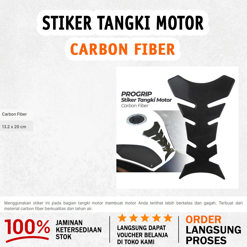 Jual Stiker Tangki Motor Carbon Fiber | Tersedia Warna - Black | Shopee ...