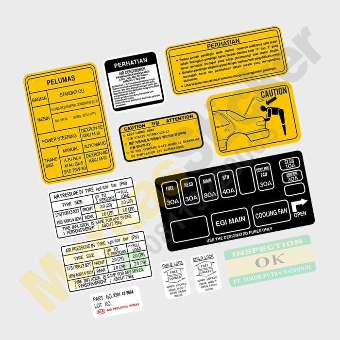 Jual Sticker Timor Body Warning Set | Shopee Indonesia