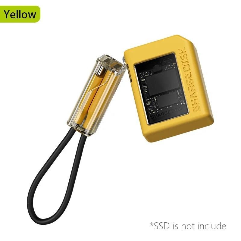 SHARGE M2 SSD Case 2230 NVMe PCI-E Enclosure USB Gen2 10Gbps  External Casing with Active cooling Fan for iPhone Laptop PS5 Camera