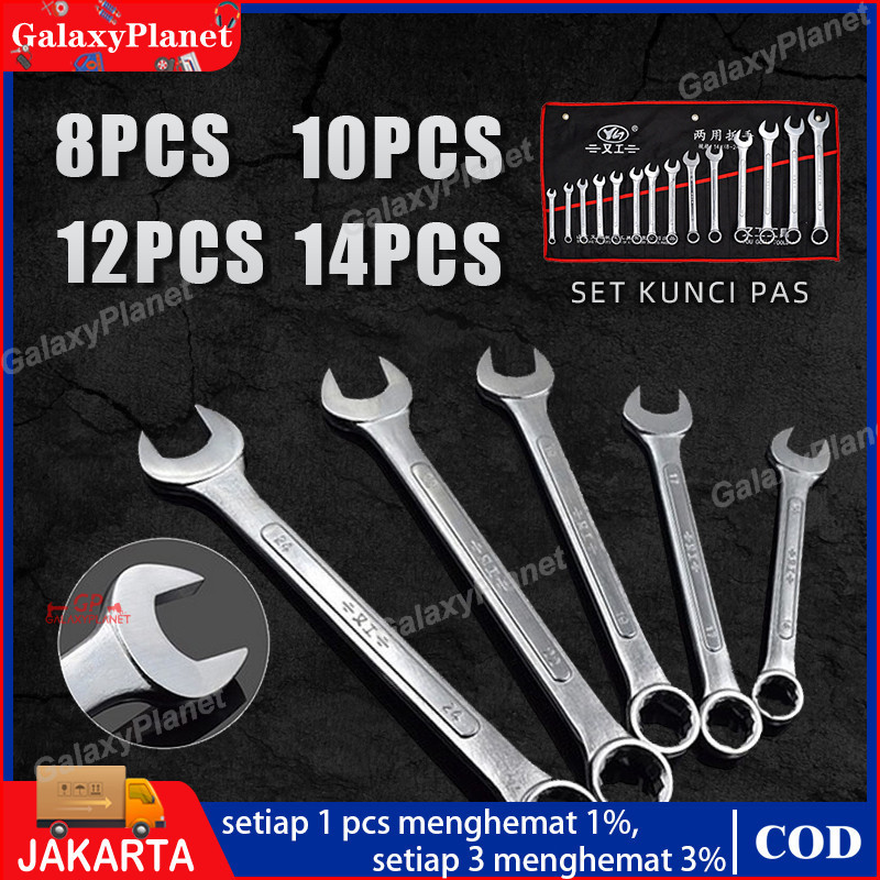 Jual Kunci Ring Pas Set 8-24mm/Reaim Kunci Ring Pas Set/Ratchet ...