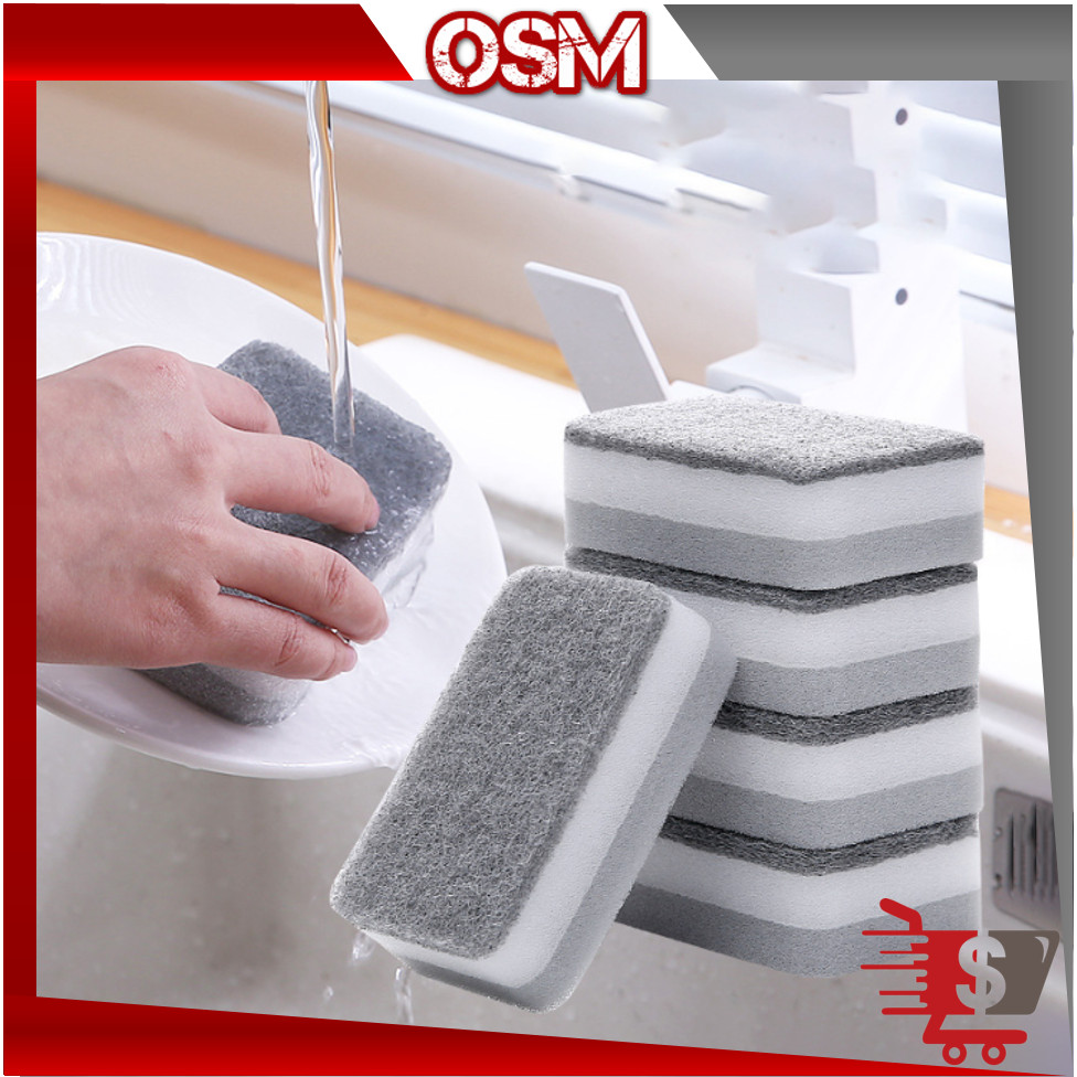Jual OSM - H6309 Double Side Magic Sponge / Spons Dapur 2 Sisi | Shopee ...
