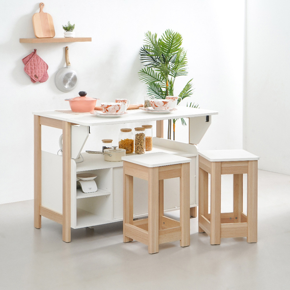 Jual Informa Peter Set Meja Dapur Dengan 2 Bangku - Putih Kitchen ...